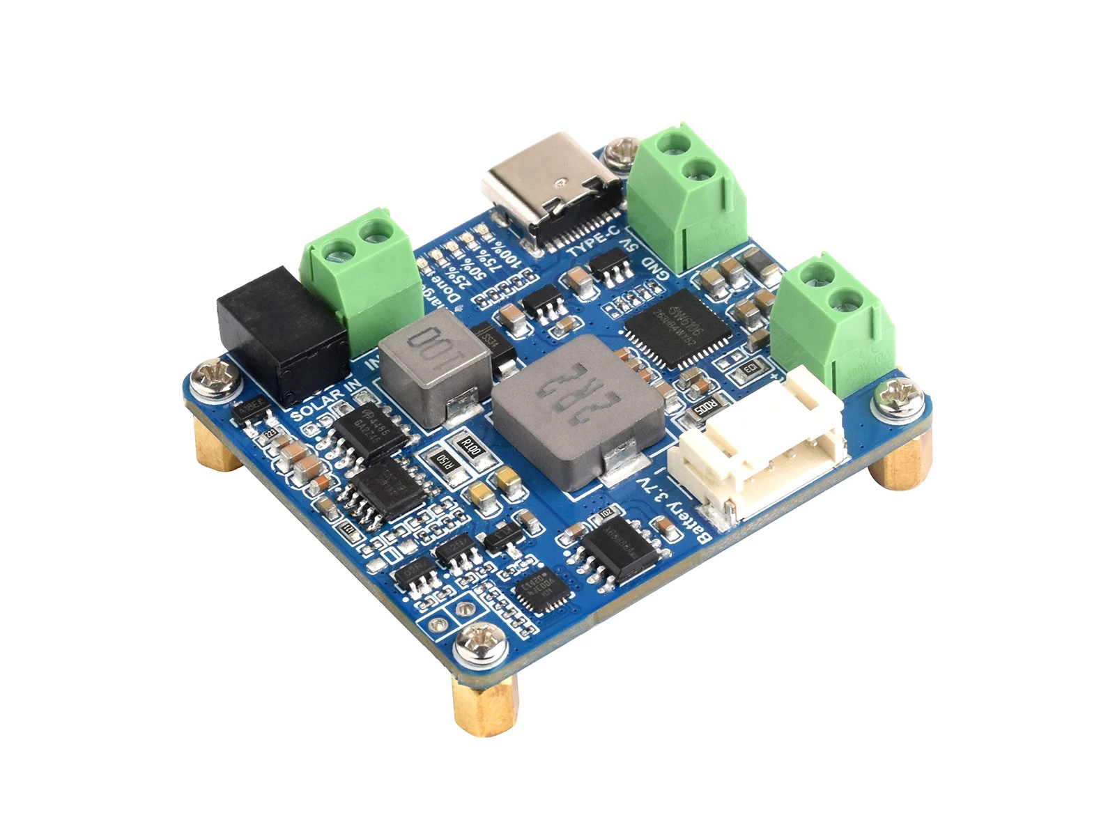 Waveshare Solar Power Manager Module (D), Supports 6V~24V Solar Panel and Type-C