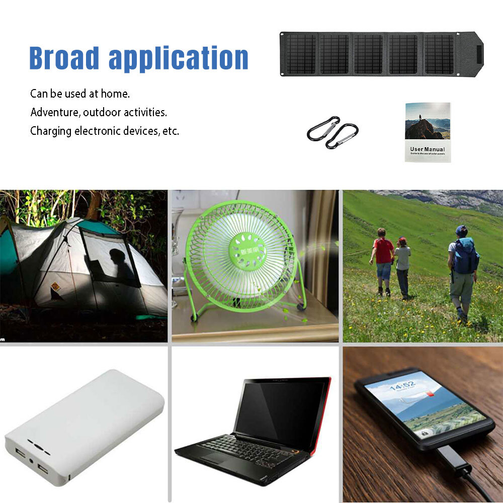 150W Portable Solar Panel Foldable Mono Solar Panel Charger for RV Camp Boat