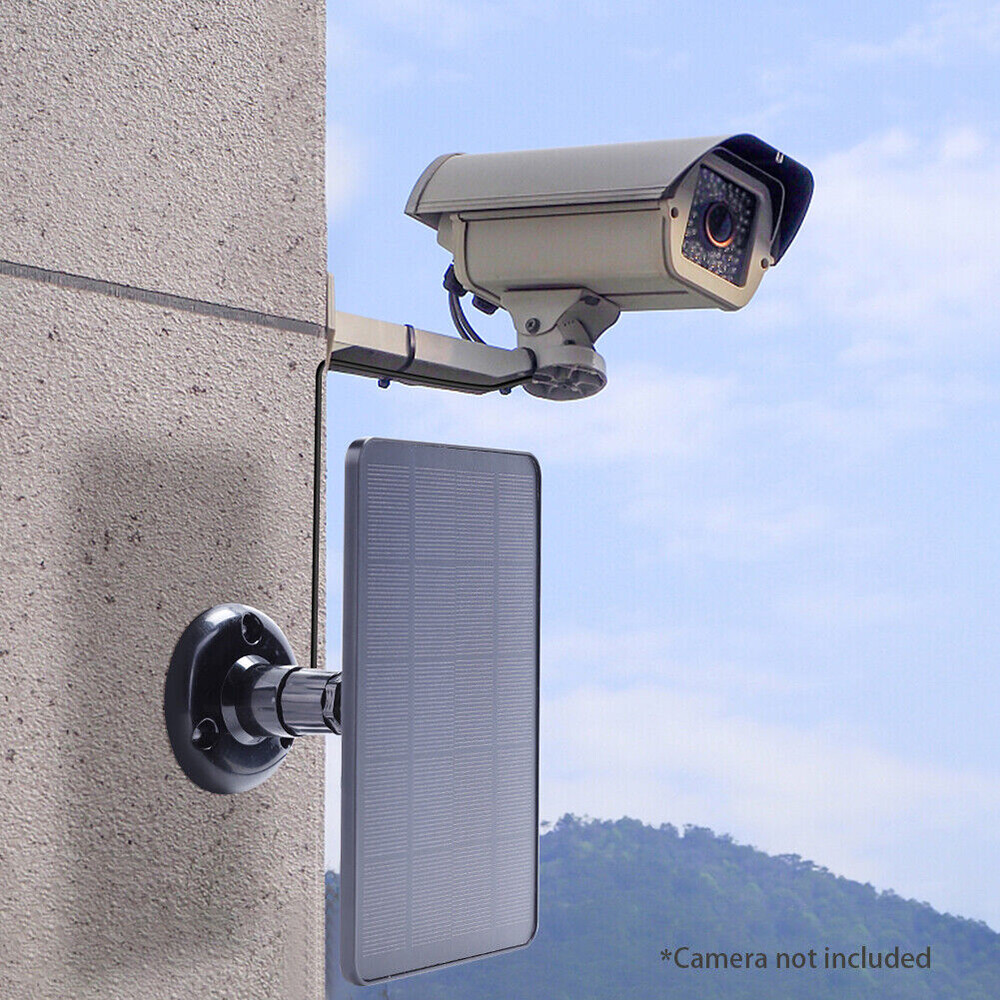 10W Solar Panel for Security Camera Light Stand USB Charging Waterproof Outdoor