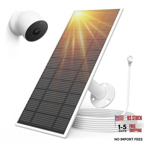 Solar Panel for Google Nest Camera Outdoor or Indoor(Battery Version), 1 Pack