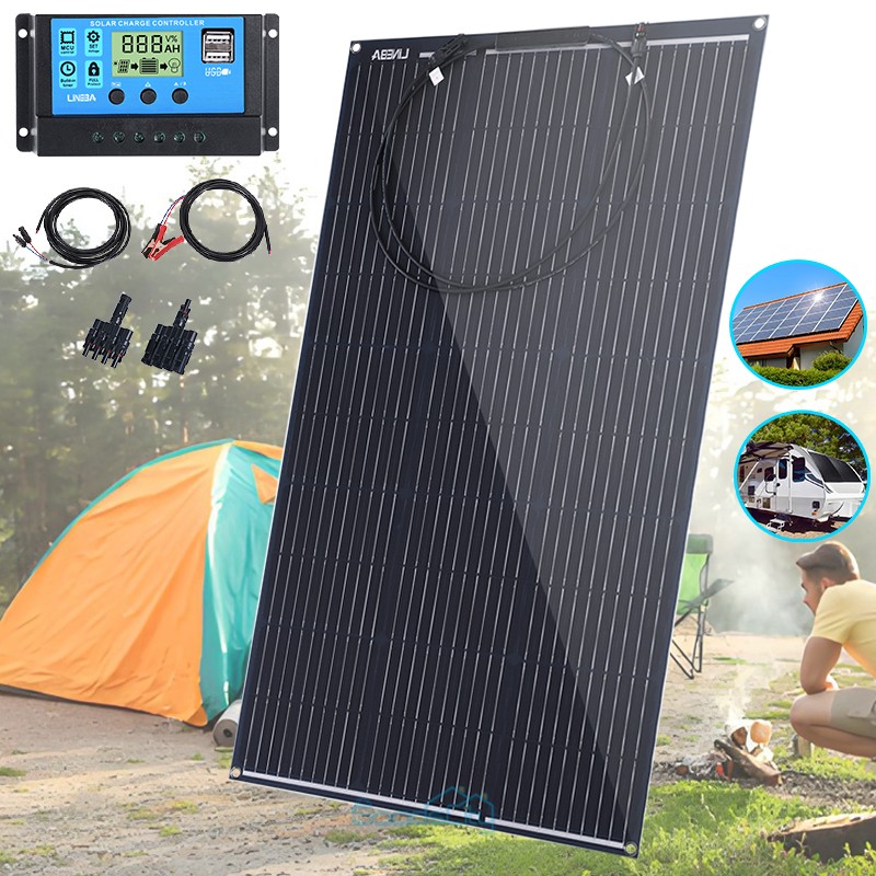 5000W Power Inverter Solar Panel Kit Solar Generator Home Off-Grid Solar System