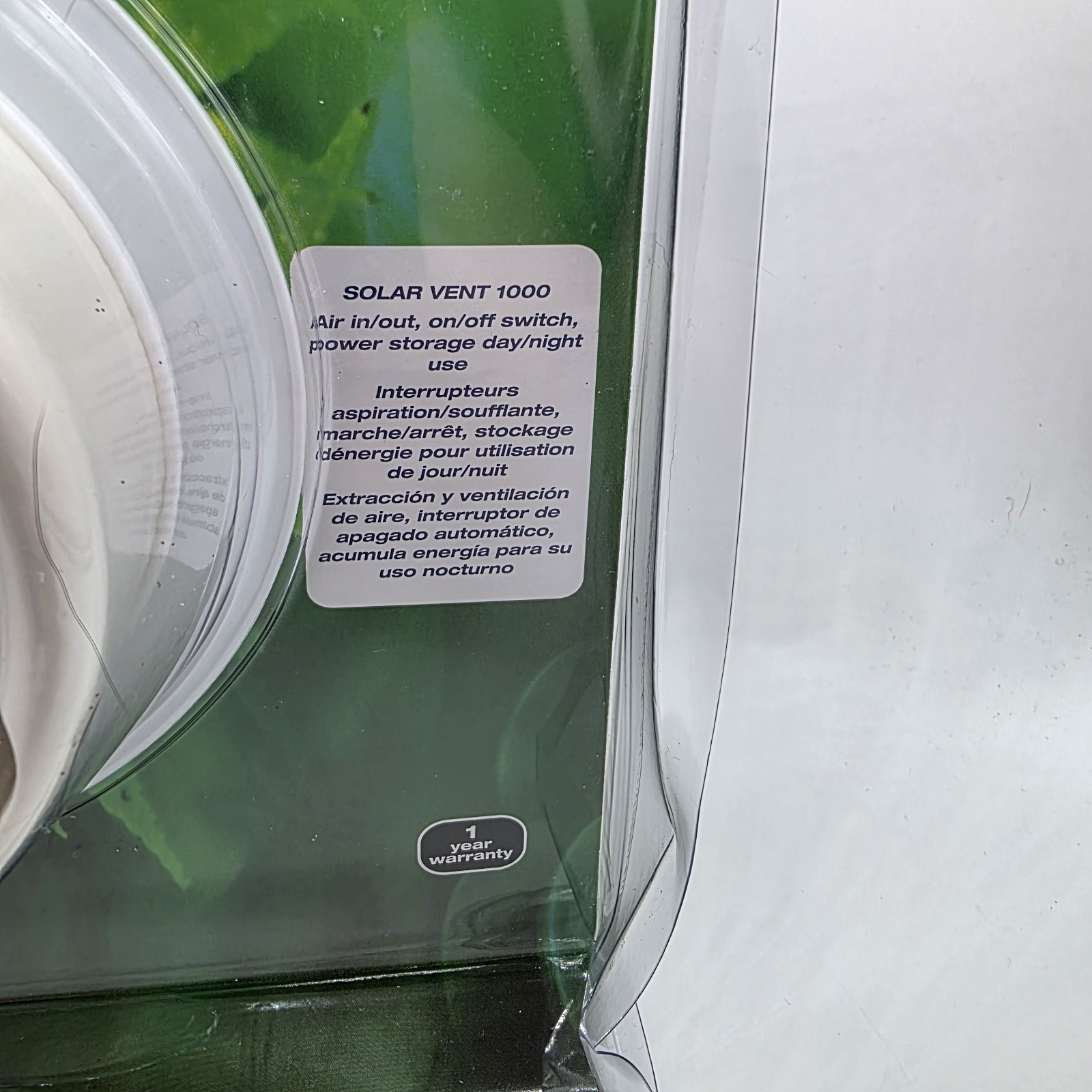 Sunforce Solar Vent 1000 For Campers Boats Greenhouse Port-a-potty Solar RV