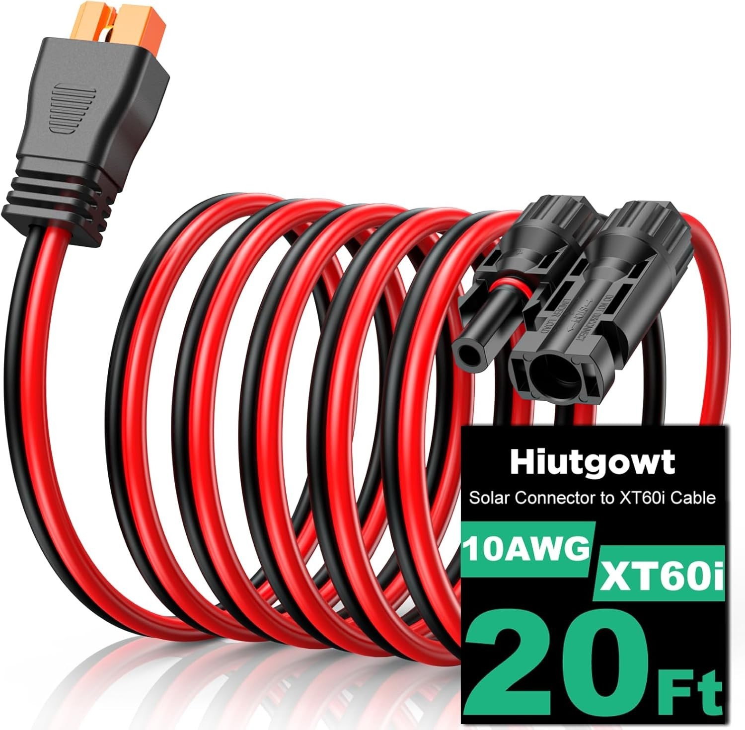 Solar Cable 20FT, Solar to XT60i Cable 3 10 15 25 30 40 50FT, Solar Panel Con…