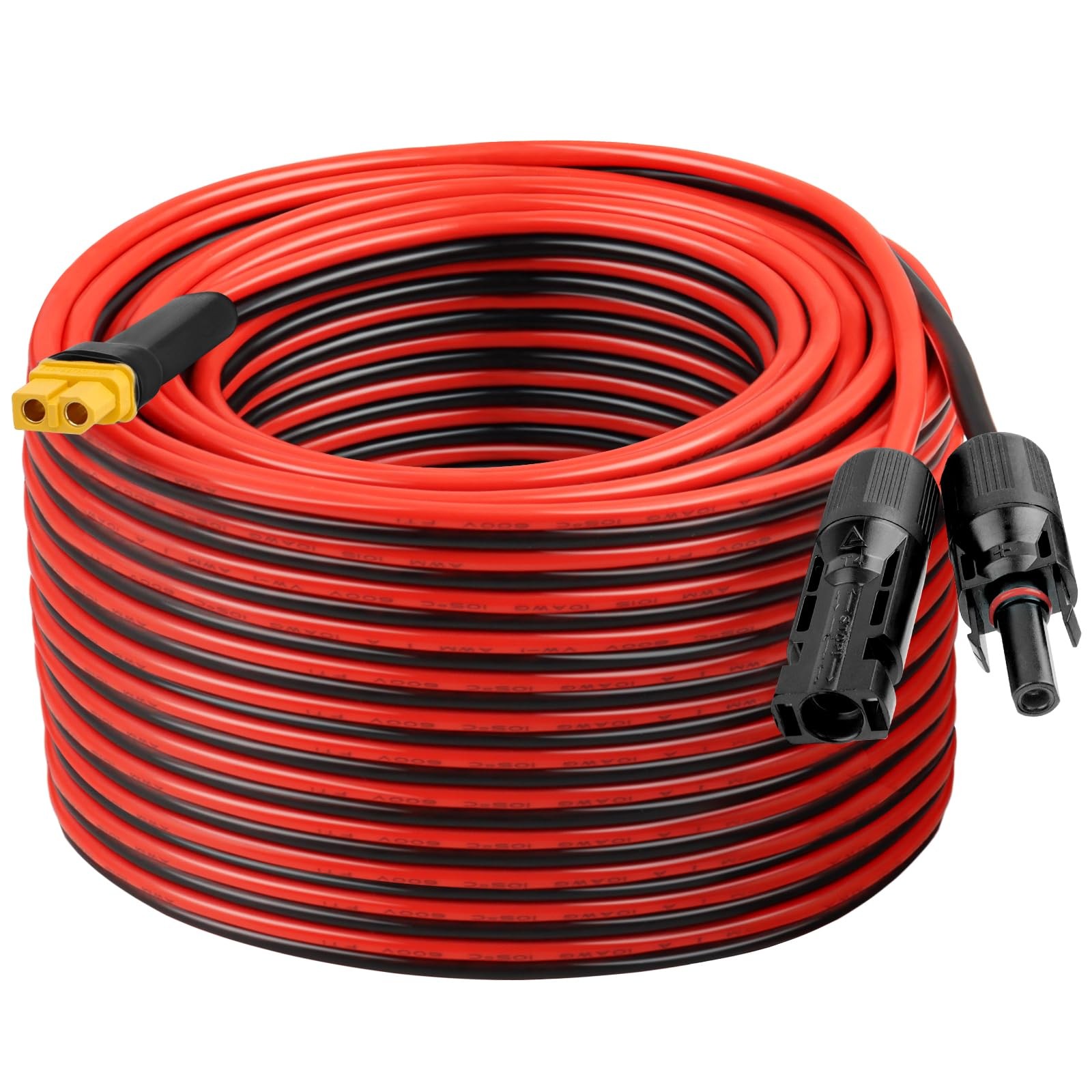 XRDS 100FT Solar Connector to XT60 Female Extension Cable – 10AWG 600V Rated …