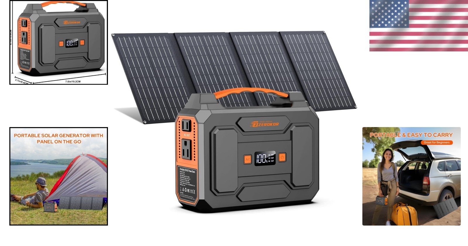Lightweight Portable Power Station with 40W Solar Panel – Safe and Eco-Friendly