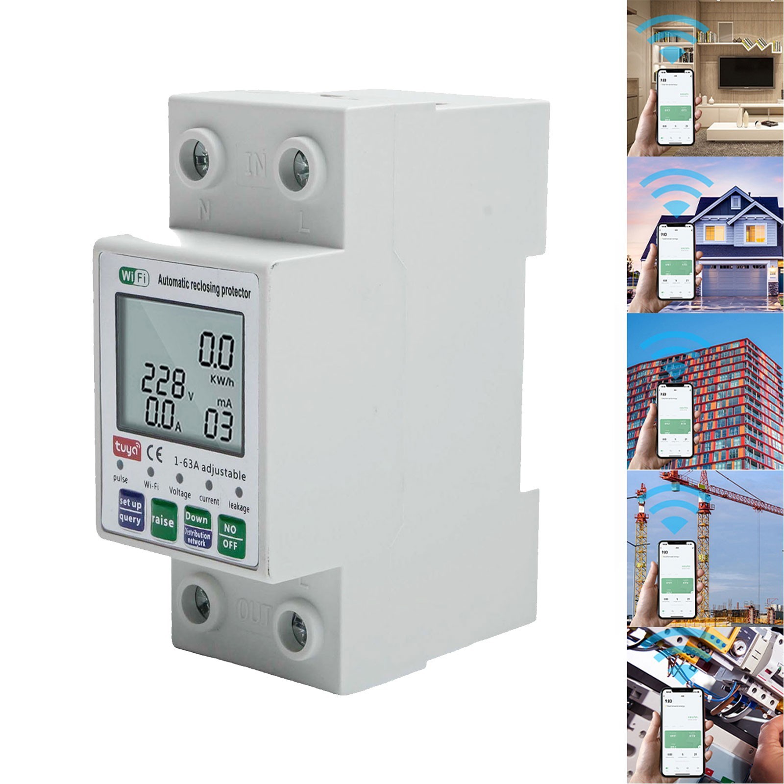 Voltage Measurement WiFi Smart Meter Smart Current Meter Easy Installation