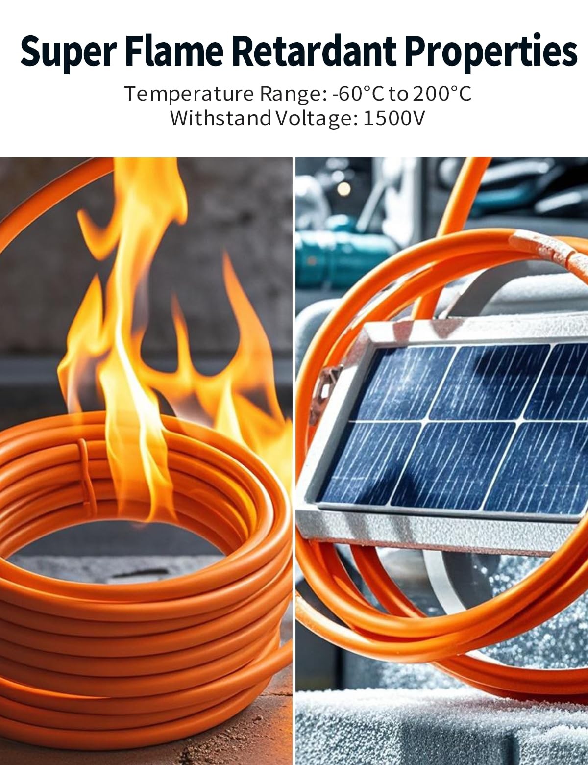 20FT 10AWG Solar Panel Extension Cable, 6mm² PV Wire with IP68 Male & Female …