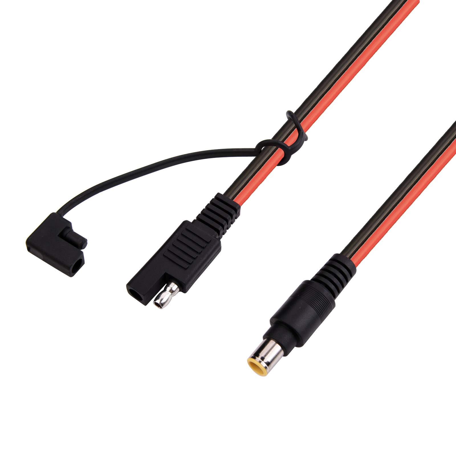 DC 8mm Male to SAE Connector Adapter – 14 Gauge Cable Compatible