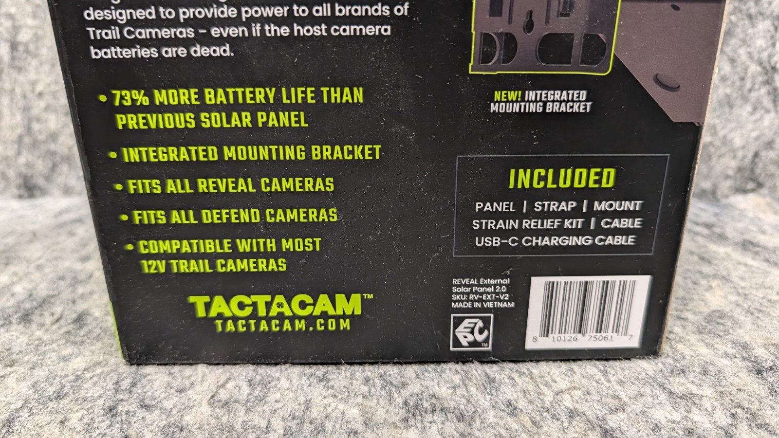 TACTACAM New Reveal Solar Panel for Reveal Cellular Trail Cameras X 2.0, X 3.0
