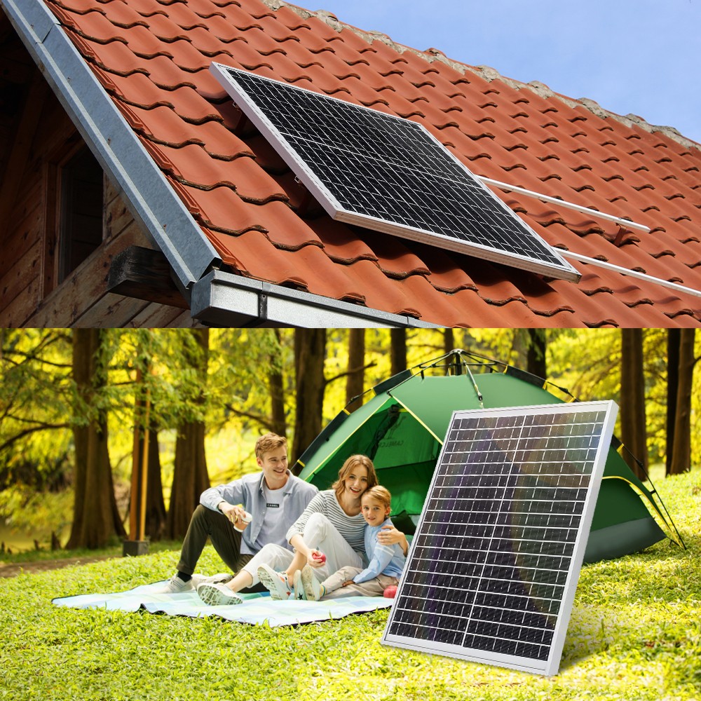 200W Watt Mono Solar Panel 12V Charging Off-Grid Battery Power RV Home Boat Camp