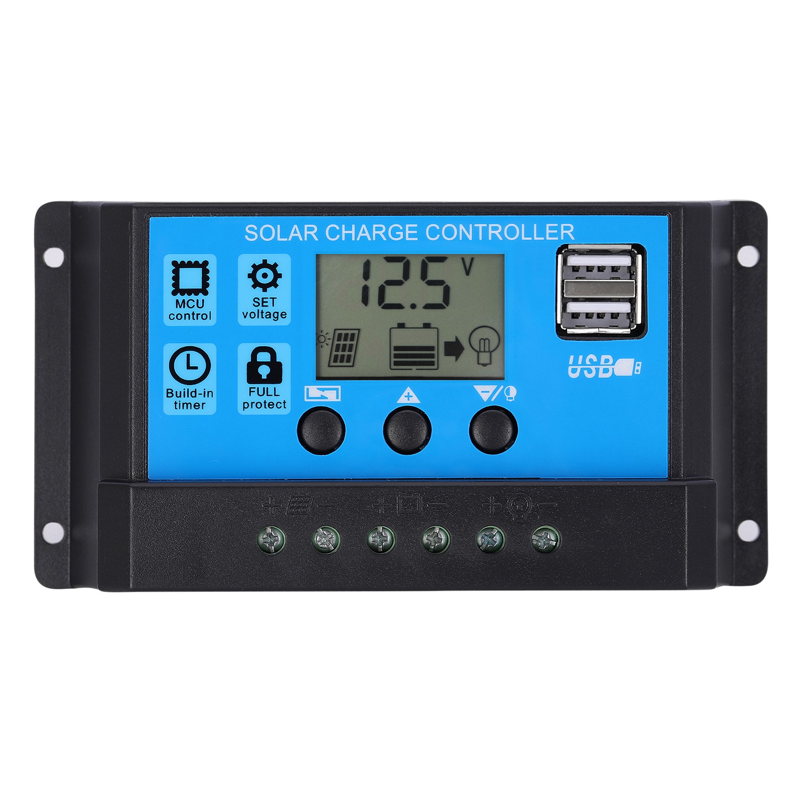 200W Solar Panel Kit 12V w/ 100A Solar Charge Controller USB Output for Outdoor