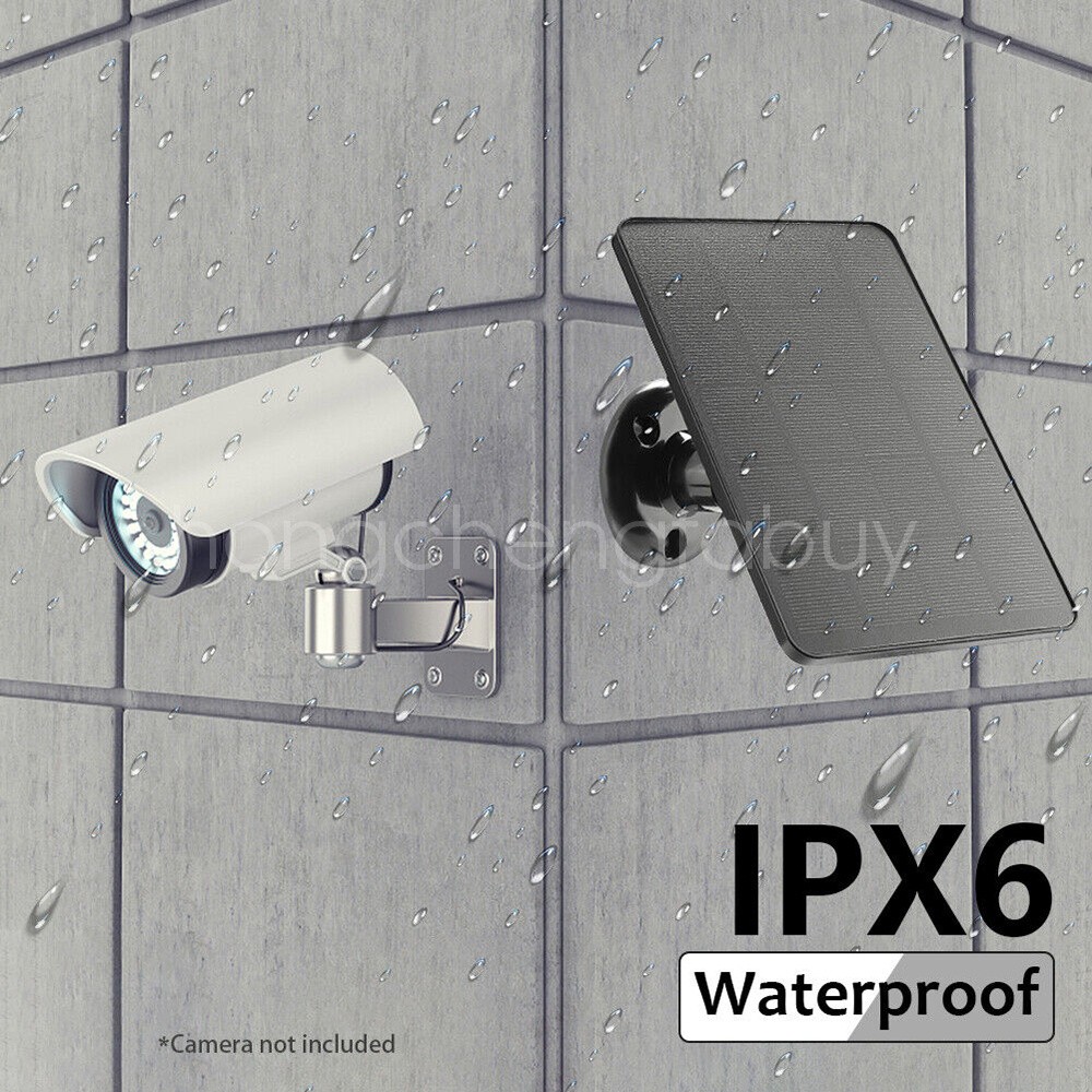 Solar Panel for Outdoor Security Camera Battery 10W USB C Type-C Waterproof