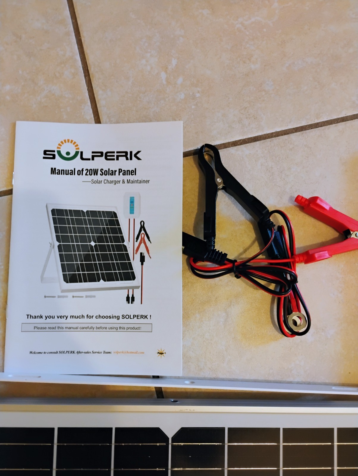SOLPERK Solar Panel Kit 20W 12V, Solar Battery.