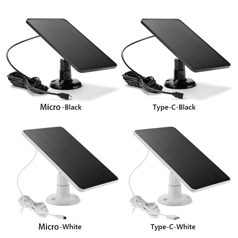 10W Solar Panel for Security Camera Light Stand USB Charging Waterproof Outdoor