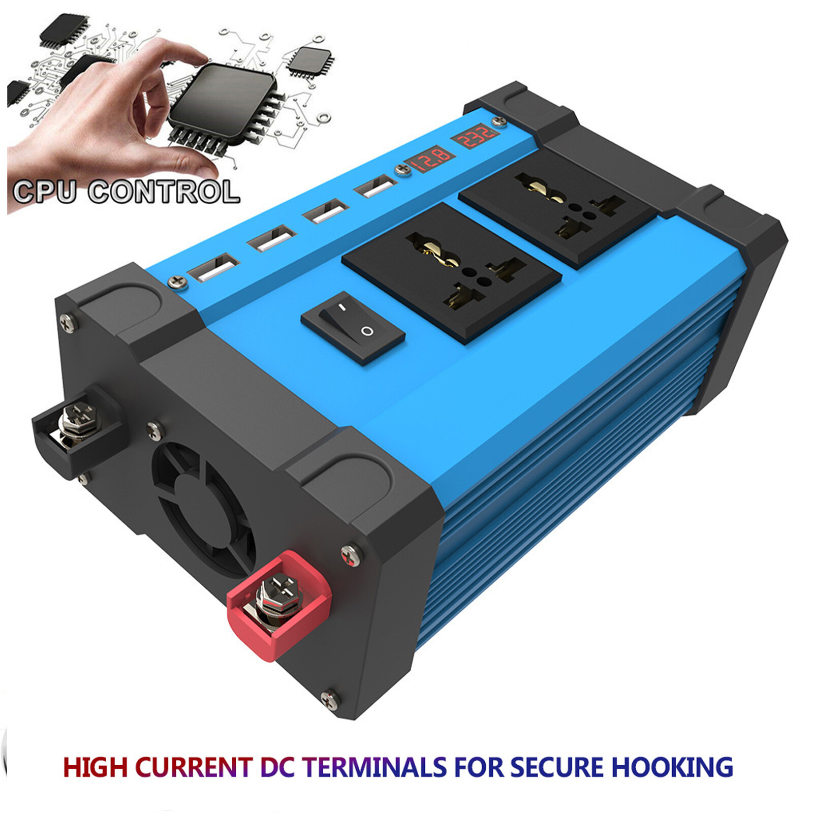 Solar Inverter 6000W Converter AC 12v To DC 220v 110v Intelligent LCD Display