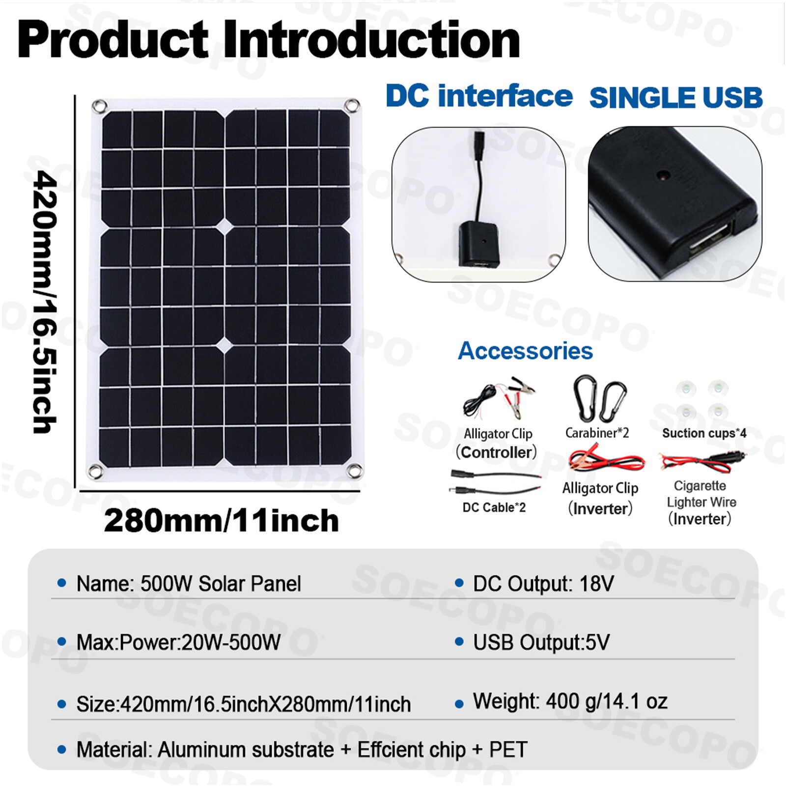 7000W Solar System Kit 12V/24V To 110V/220V 100A Controller 500W Inverter SystNi