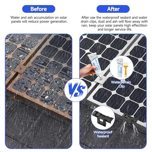 10Pcs Solar Panel Mounting Brackets Kit for Flat/Pitched Roof, Aluminum Alloy Ra