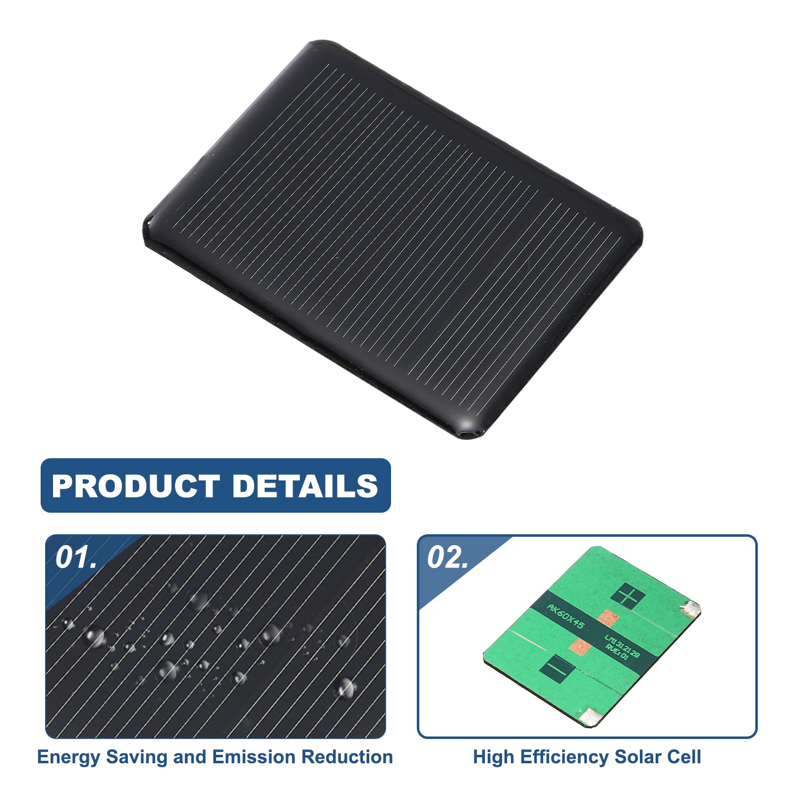 6 Pieces Mini Solar Panels 2V 0.24W 120mA, for Photovoltaic Cells