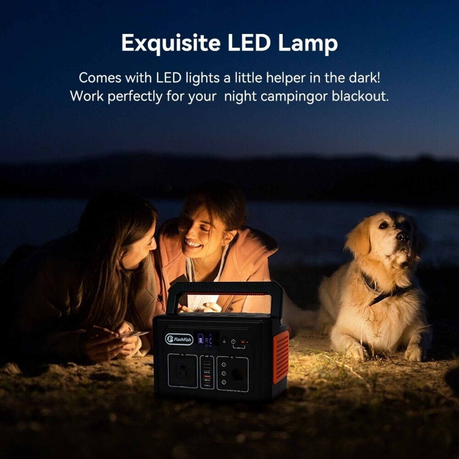 Flashfish Portable Power Station with Solar Panel, 400W Power Generator w/ Panel