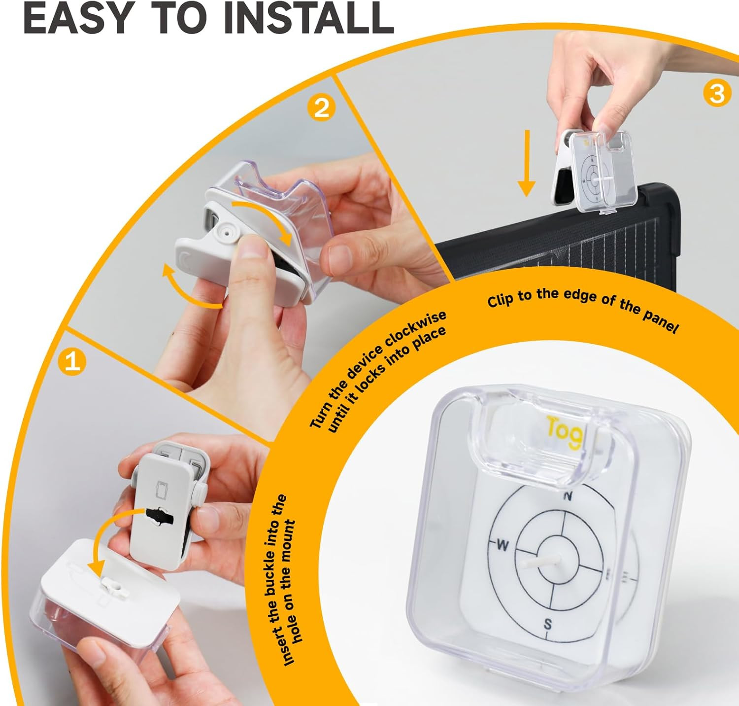 Solar Angle Guide for Portable Solar Panel, Solar Tracker Tool Find Ideal Angle