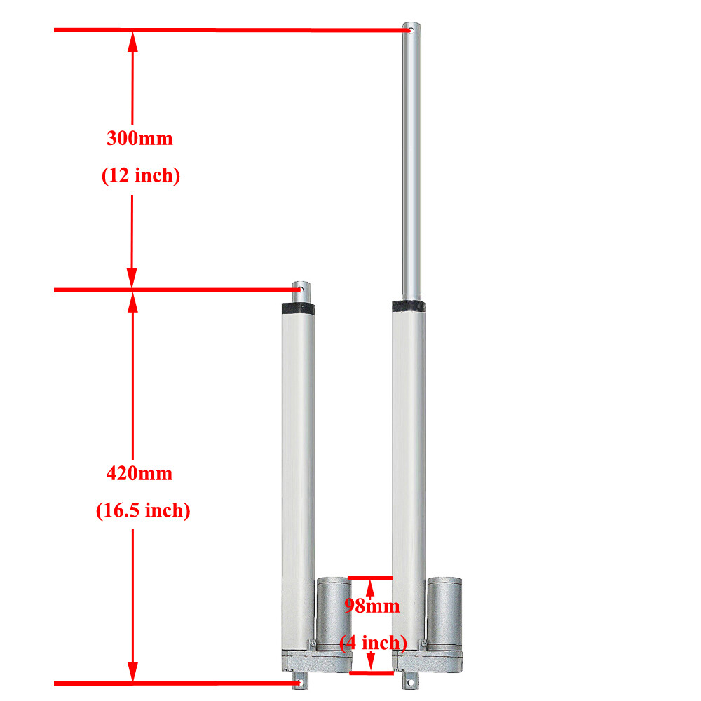 2*12” 12V Linear Actuators &Controller DIY Dual Axis Solar Tracker Sun Tracking