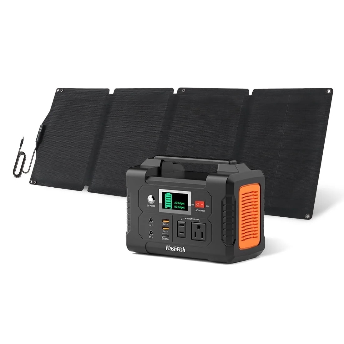Solar Generator with Solar Panel Flashfish E200 Portable Power Station 200W Camp