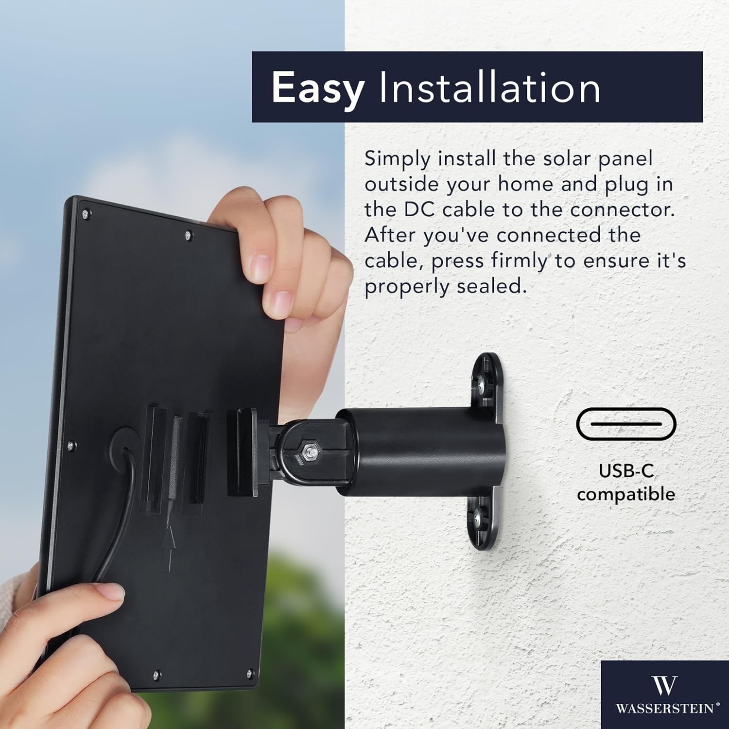 High-Efficiency Solar Panel for Ring Cameras – 1-Pack, Black for Reliable Power