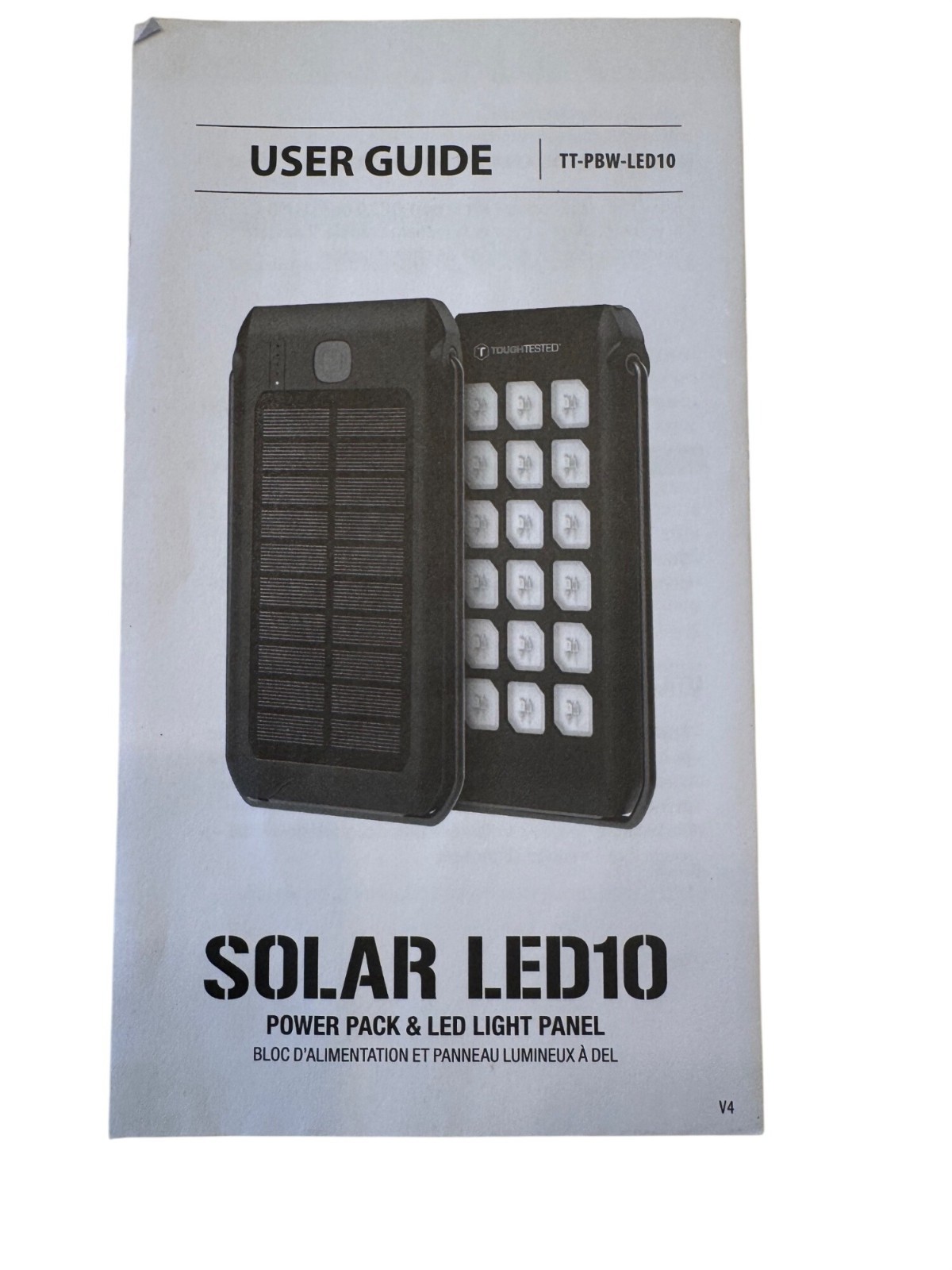Tough Tested Solar IP44 LED10 Power Pack 10000mAh LED Light Panel NWB