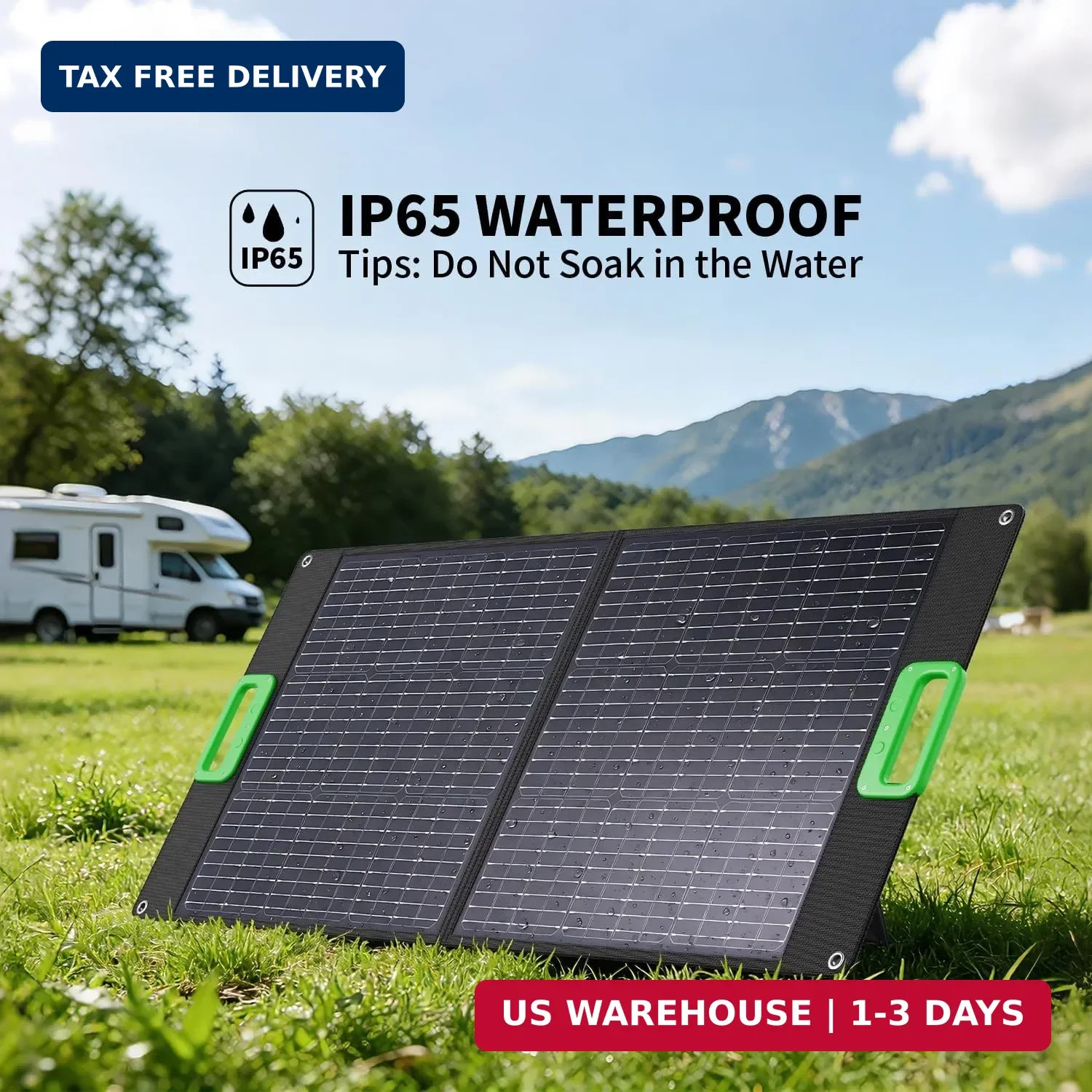 100W Portable Solar Panel for Power Station Generator, 23.5% High Efficiency ETF