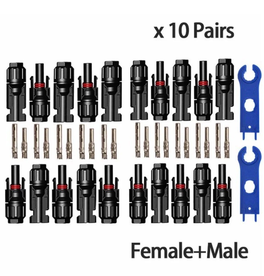 10Set Male Female Wire Cable Connector Set Solar Panel Waterproof Connector