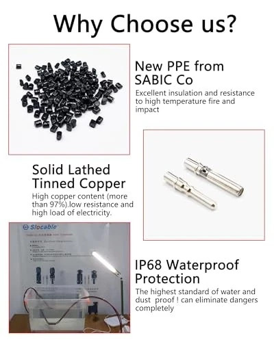 8AWG Solar Panel Connectors IP68 Waterproof 1500V 70A 8AWG Solar Connectors