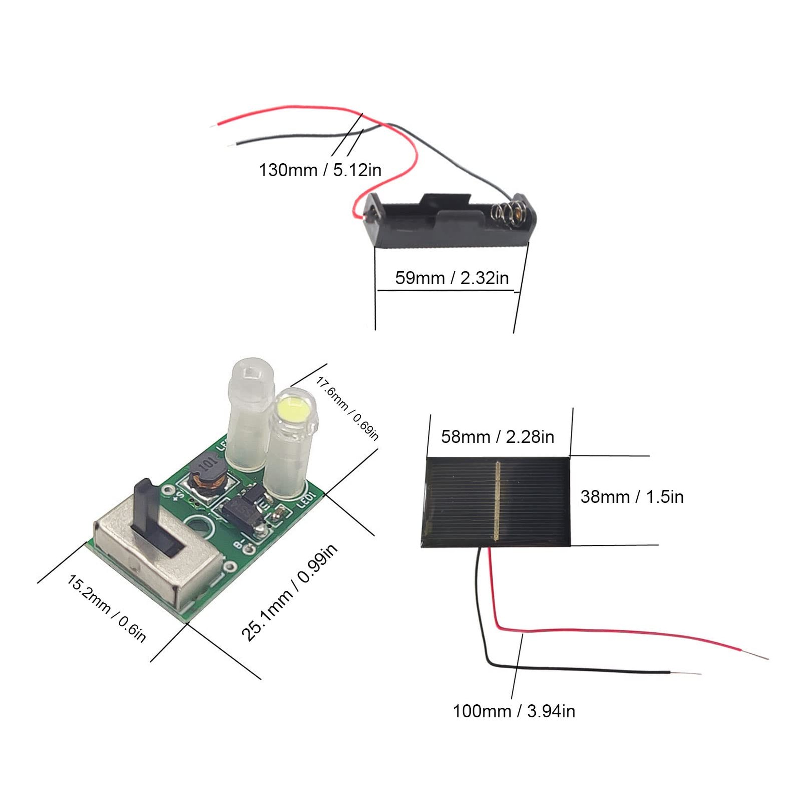2 Sets Small Solar Panels, Mini Solar Panels, 1.2V Solar Cell with PCB Board,…