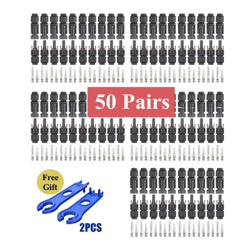 Solar PV Wire Connector 5/10/20/30/50/100 Pairs Solar Panel Connector 1000Vdc 30
