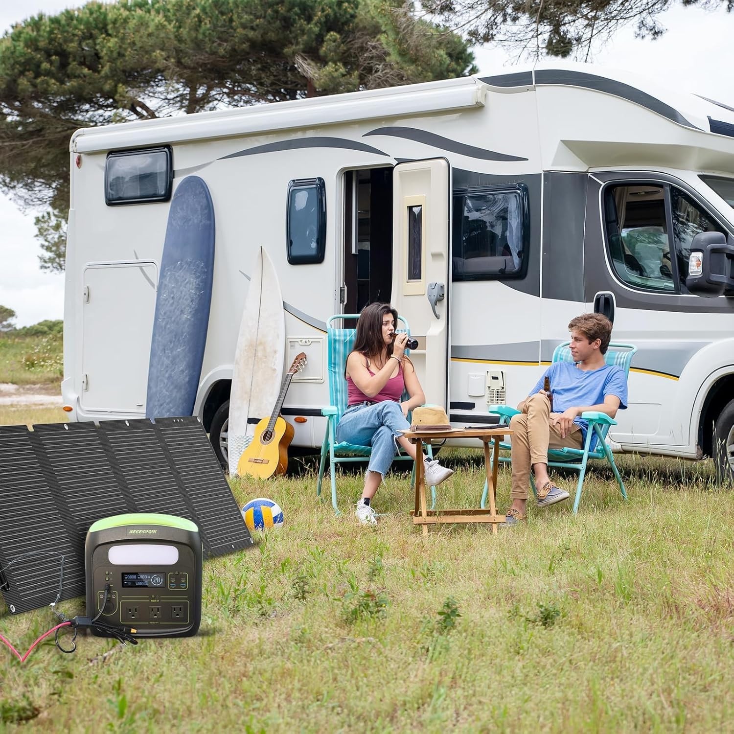 Portable 7-in-1 Solar Charging Adapter, DC8020 to DC7909 with Thick 14AWG Cable