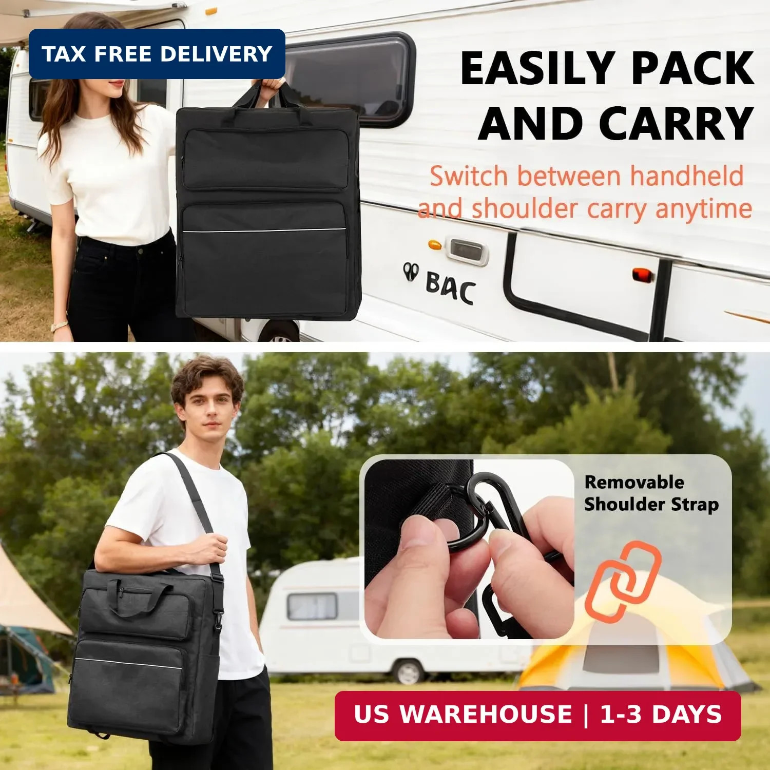 Solar Panel Carrying Case Compatible with Jackery SolarSaga 100W/100X/200W, Padd