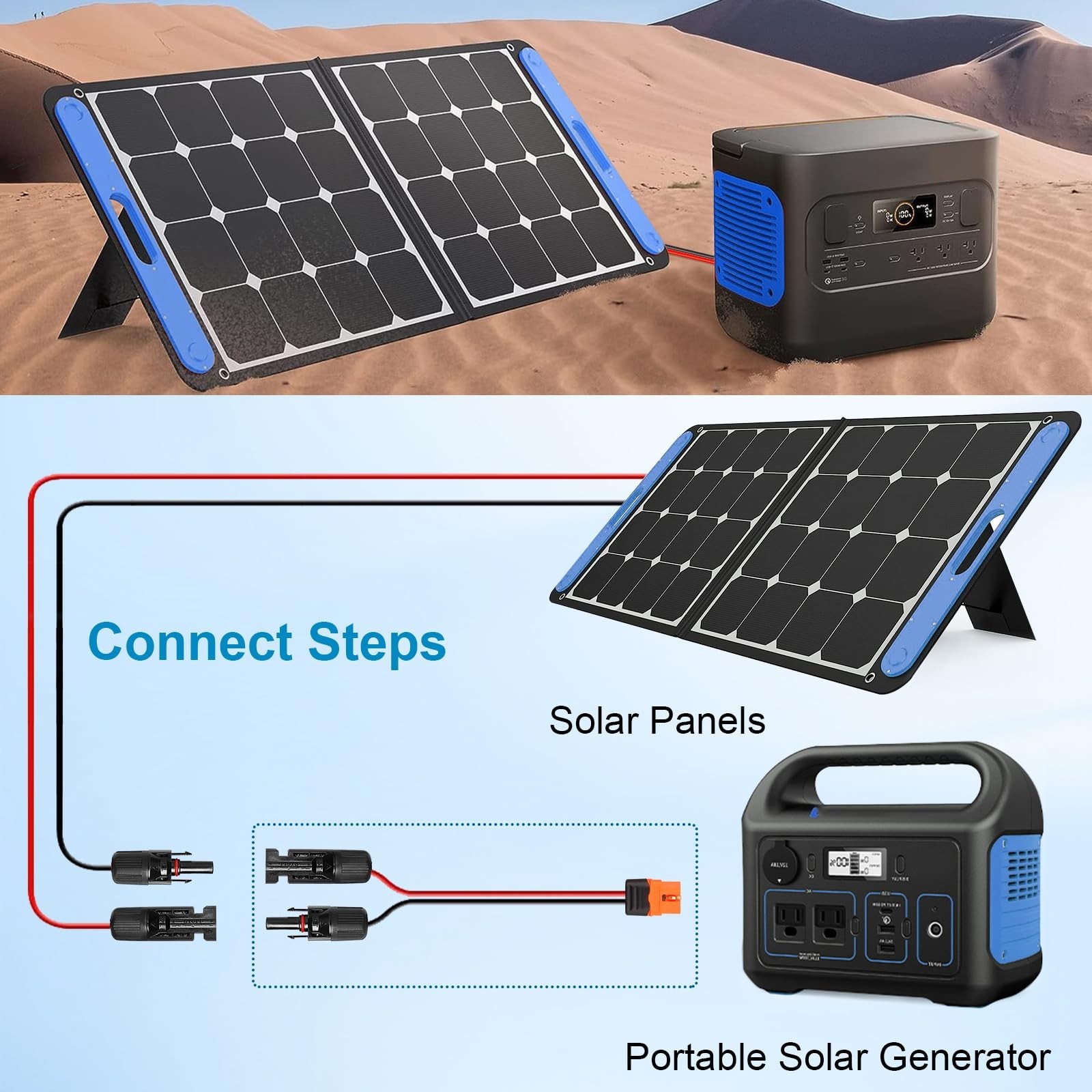 10AWG 6FT Heavy Duty Solar XT60i Extension Cable for Power Station, RV, Battery