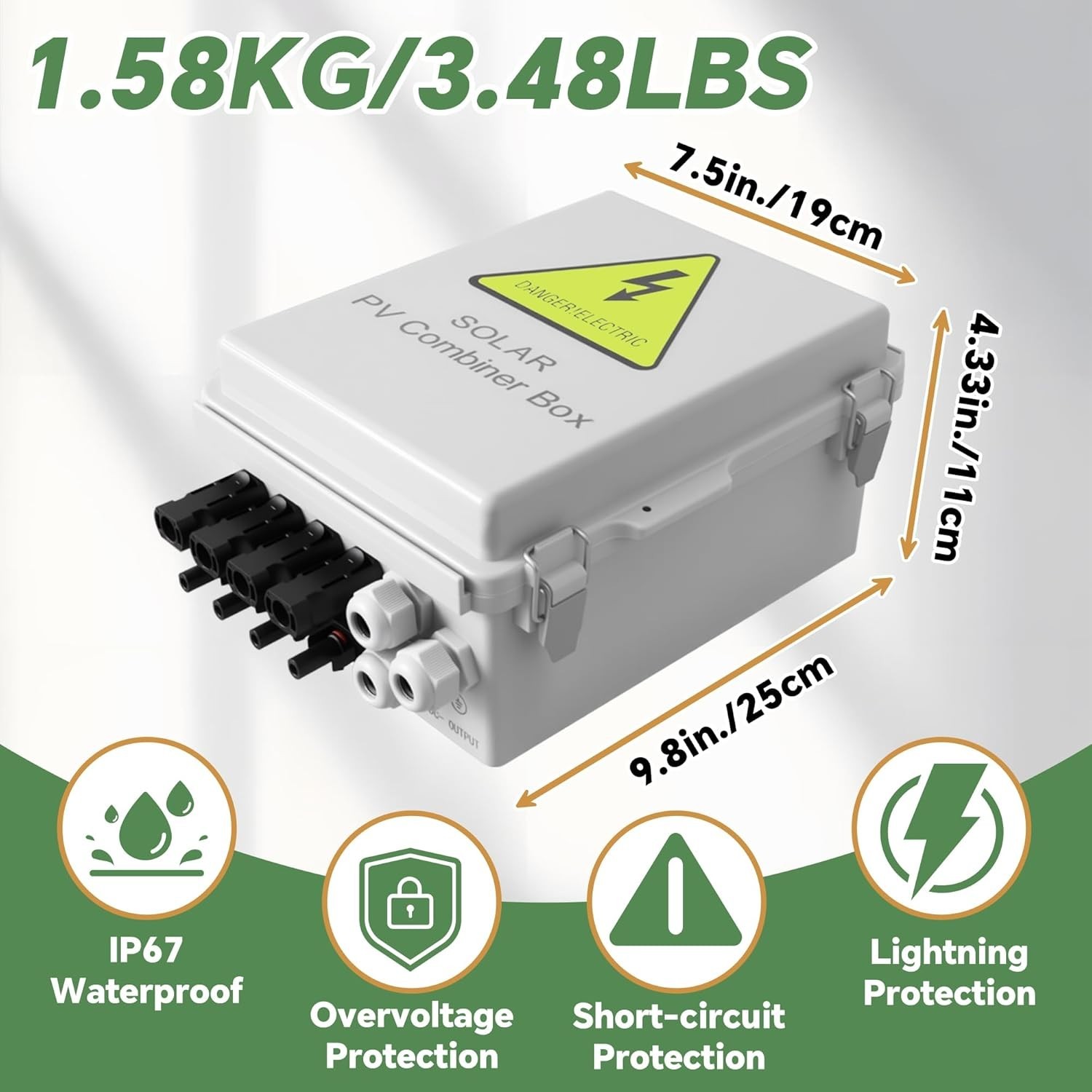 Compact 4 String Plastic Solar Combiner Box – Safe, Easy Install & Weatherproof