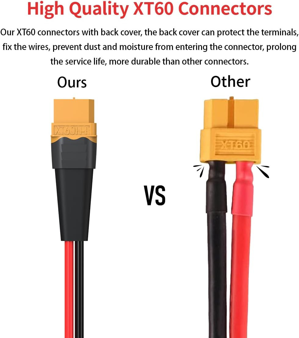10AWG 2FT Anderson SB50 Battery Quick Connect/Disconnect to XT60 Female Cable SB