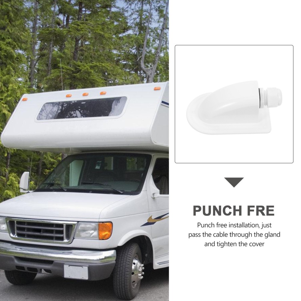 Solar Cable Entry Box Waterproof ABS Single Hole Cable Entry for RV Panels