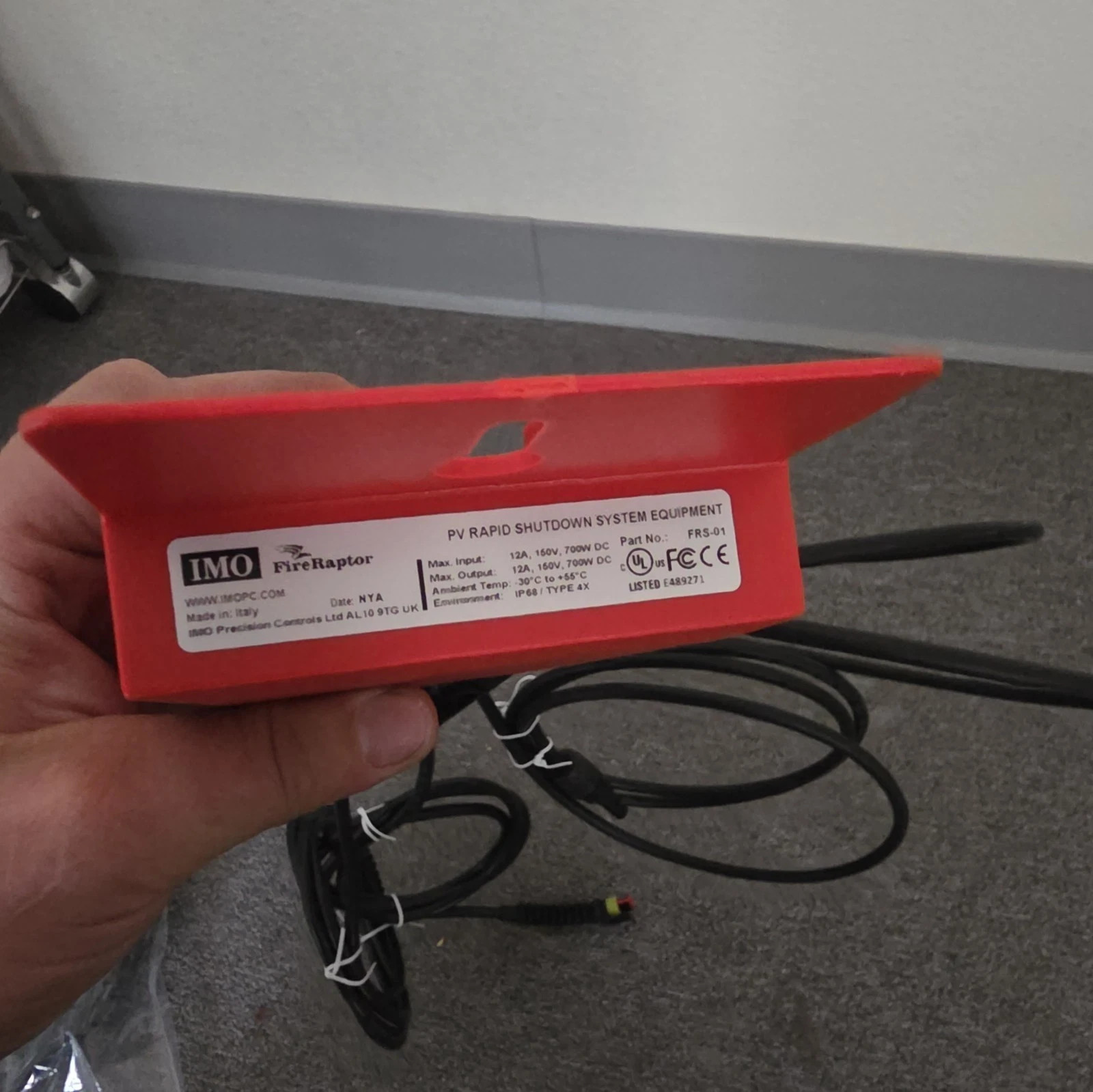 IMO frs-01 FireRaptor Solar PHOTOVOLTAIC Emergency Fire Shutdown NEW OBFRS-01