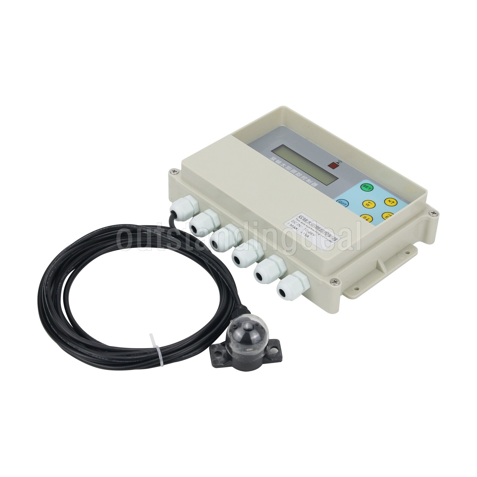 Dual Axis Solar Tracker Controller + RC+ Wind Speed Sensor + 2 Limit Switch usa