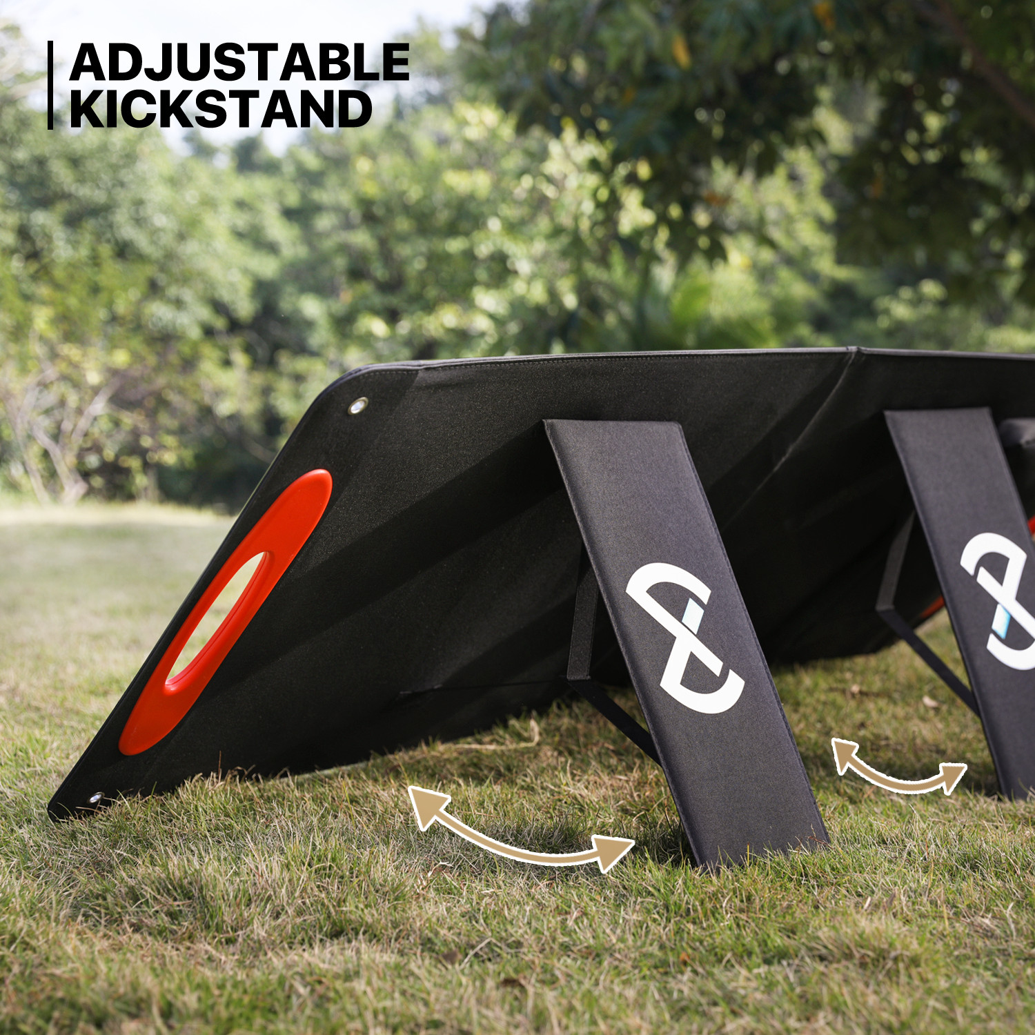 [PORTABLE POWER STATION+FOLDABLE SOLAR PANEL]Camping Solar Generator w/LED Light