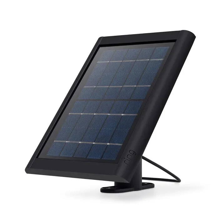 Ring Solar Panel Compatible with Spotlight Cam Battery & Stick Up Cam Battery BK