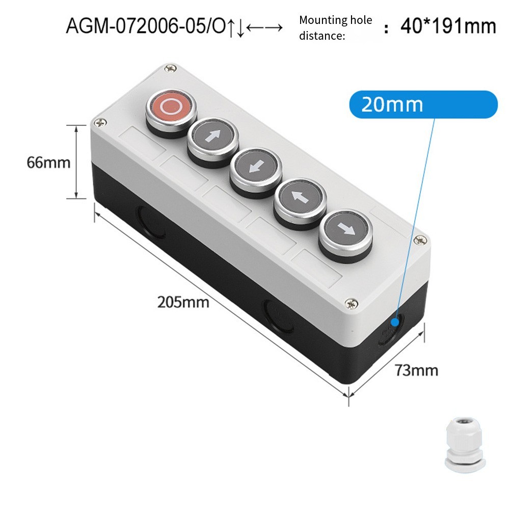 Ergonomic 22mm Inching Push Button Switch with Effective Sealing System