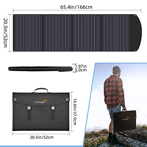 120 Watt Portable Solar Panel with Adjustable Kickstands, Foldable, SP_12_120
