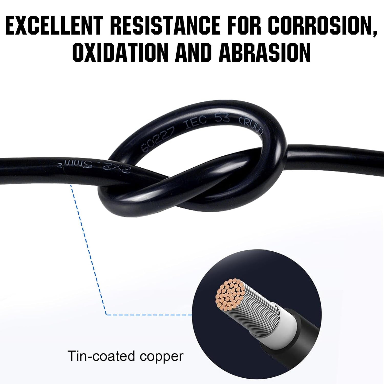 DC HOUSE 9AWG Battery Cable 12 Inch 13/64′ Lug Terminals Tinned Copper Solar