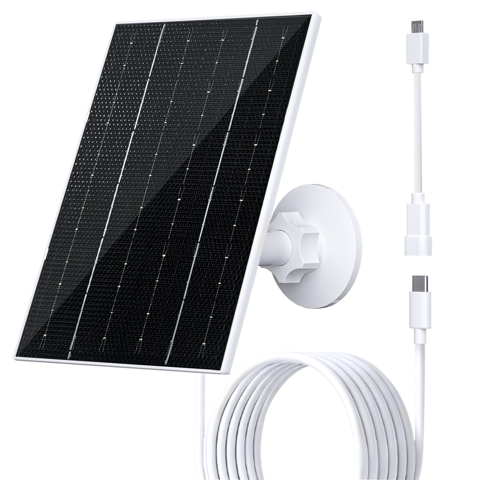 FUTUREZEN Solar Panel Type-C Micro USB White 1 Pack