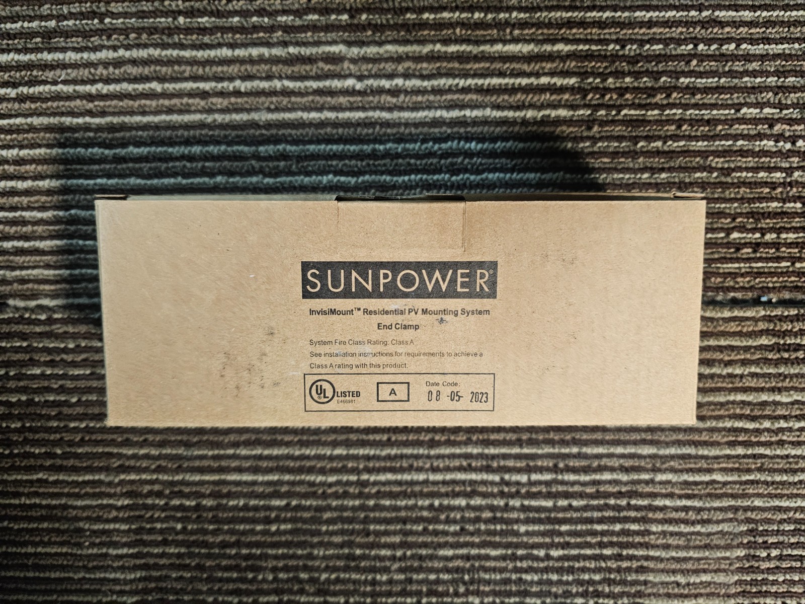 (QTY 20) SunPower 518636 End Clamp Assembly, Wedge, InvisiMount Black