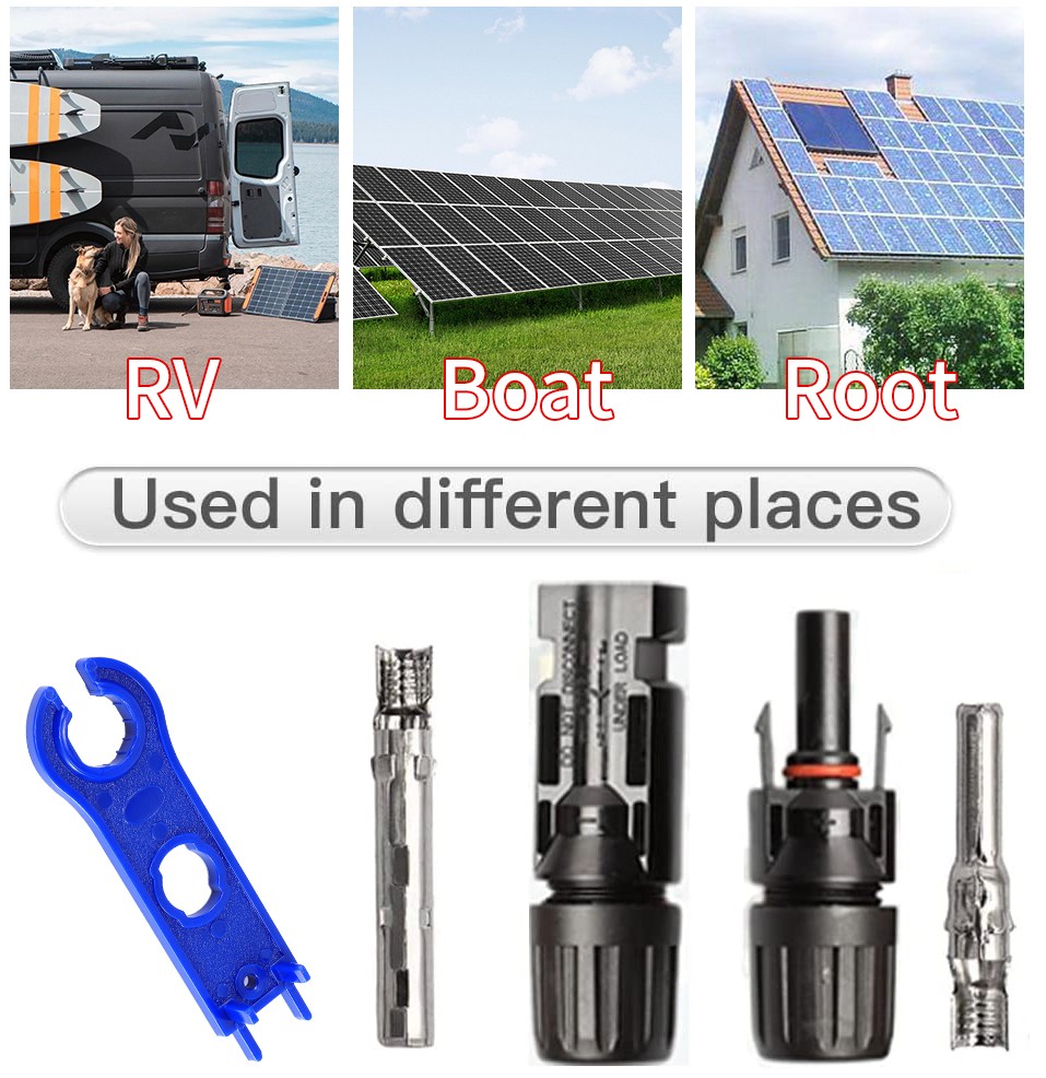 5Pairs MC4 Connectors IP67 30A DC1500V Waterproof for Outdoor Solar Panel Cable