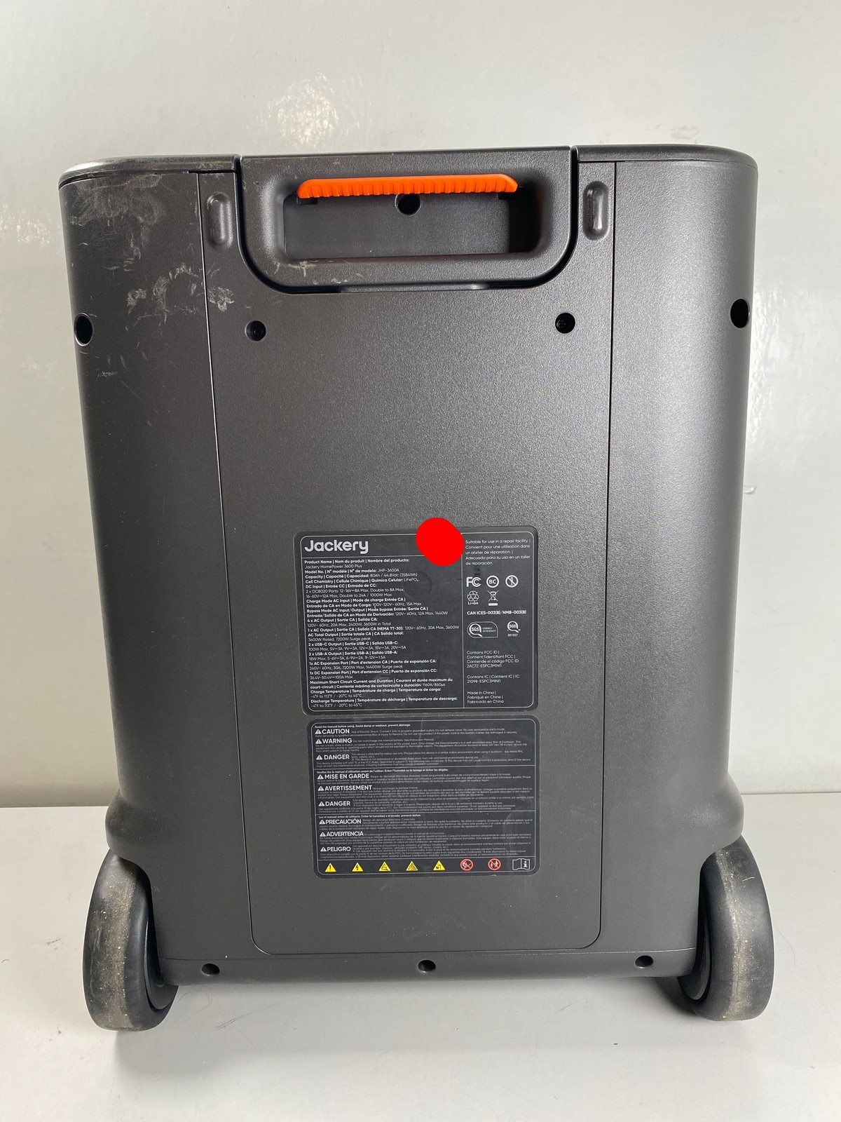Jackery HomePower 3600 Plus Portable Power Station *NO AC CHARGING CABLE*